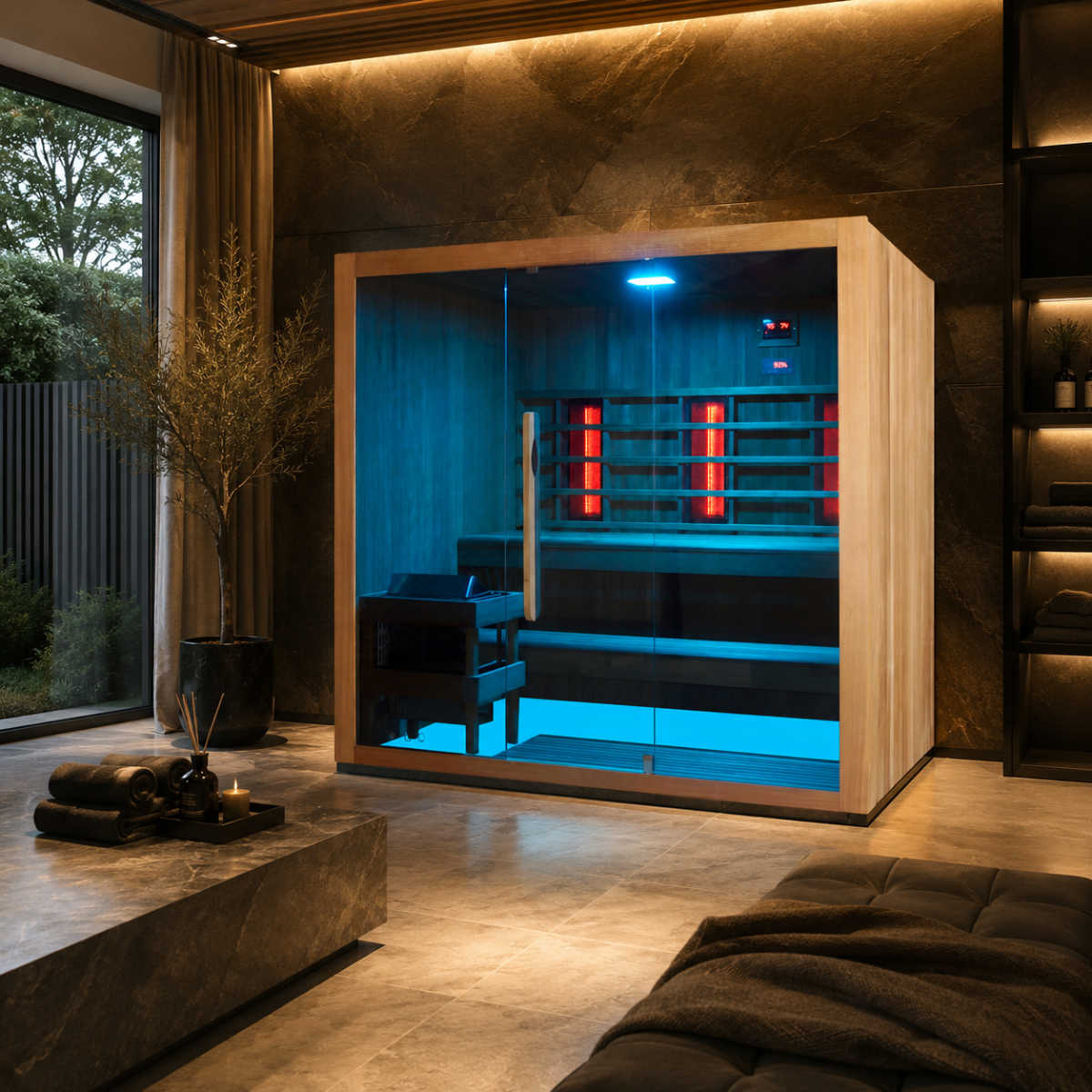 KOTKA - Sauna mixta, finlandeza si infrarosu, 4-5 persoane