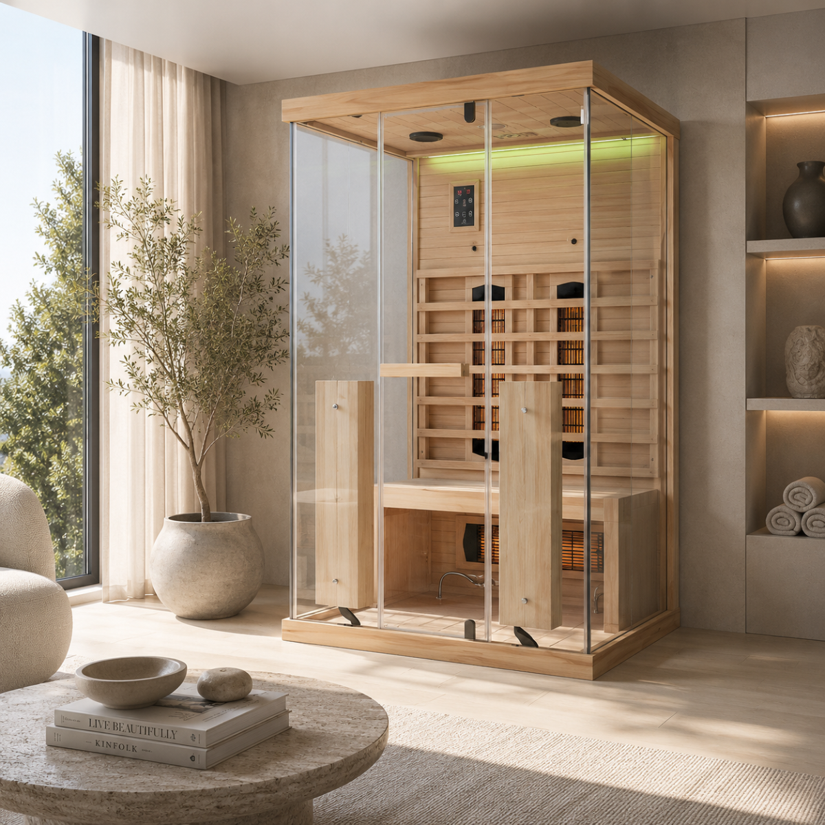 NORDISK 2 - Sauna uscata cu infrarosu - 125 x 100 x 190cm - SB20125