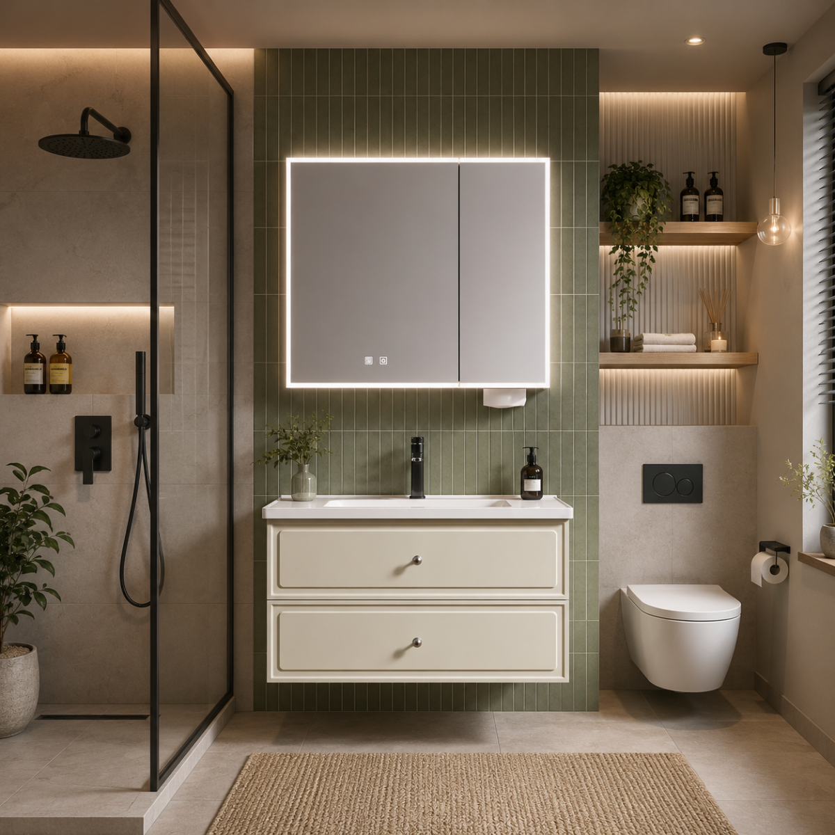 LIMA 60 - Mobilier de baie din PVC - 60x47.5x45cm - AF101