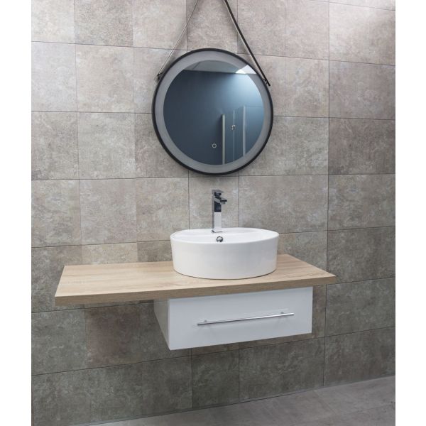 Baza mobilier LIVE 60 ALB, 1 sertar cui decupaj