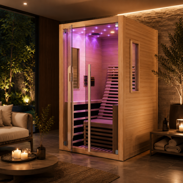 CARBON 1 - Sauna uscata cu rezistente Carbon-Magneziu, 100 x 130 x 195cm - J10100