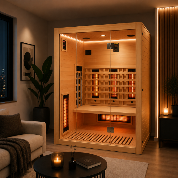 OPEN - Sauna uscata, cu 2 tipuri de Incalzitoare - 150 × 120 × 200cm - J20150