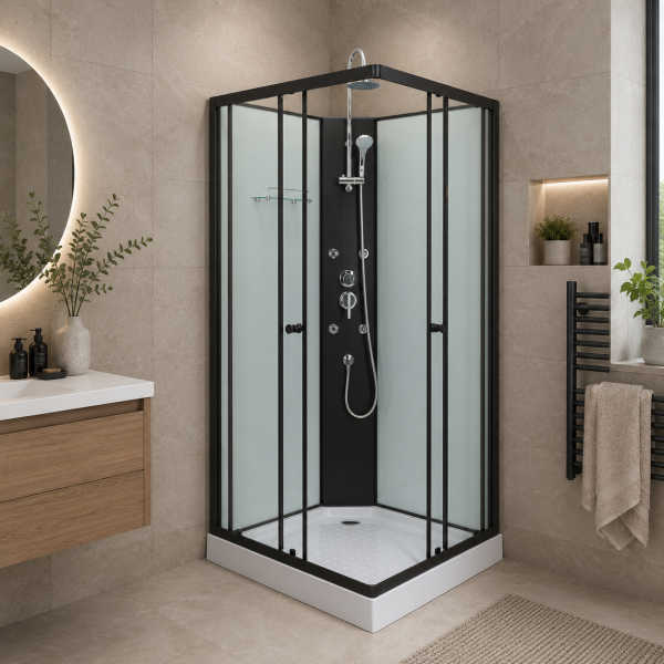 STIL 2 - Cabina de dus completa - 90x90x235cm - fara plafon - PS18B