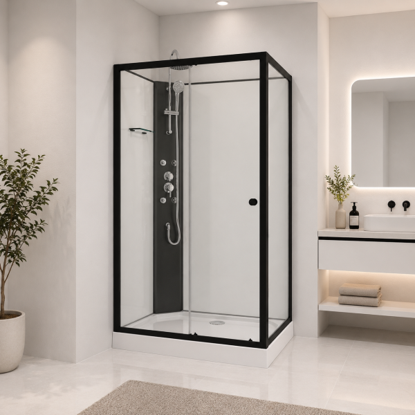 VIVA BLACK - Cabina de dus completa - 80x120x235cm - PS19B