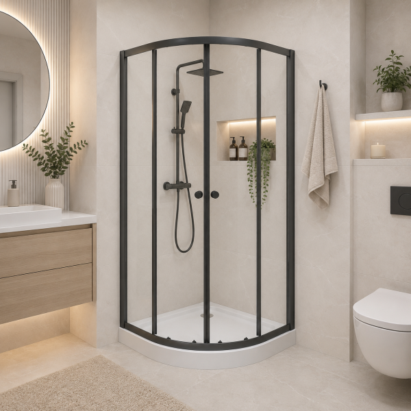 OBSIDIAN - Set inchidere dus+cadita joasa - 80x80x192,5cm - ST-80B
