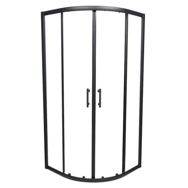 ELITE ECOBLACK - Cabina de dus semirotunda, 90x90x195cm