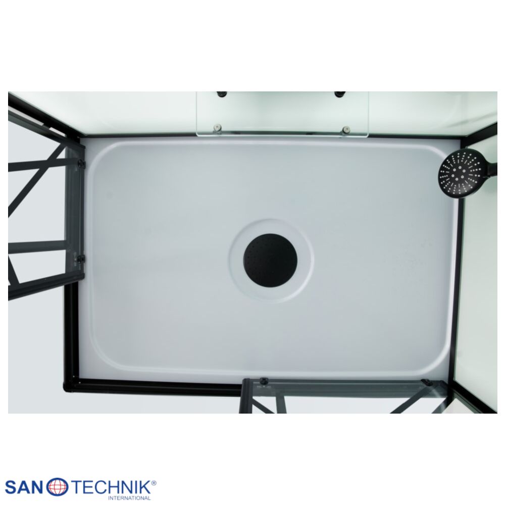 DECO BLACK - Cabina de dus completa, negru, 120x90x215cm - TM3009