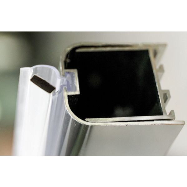 SANOFLEX CROM - Profil de inchidere la perete, Aluminiu finisat Lucios