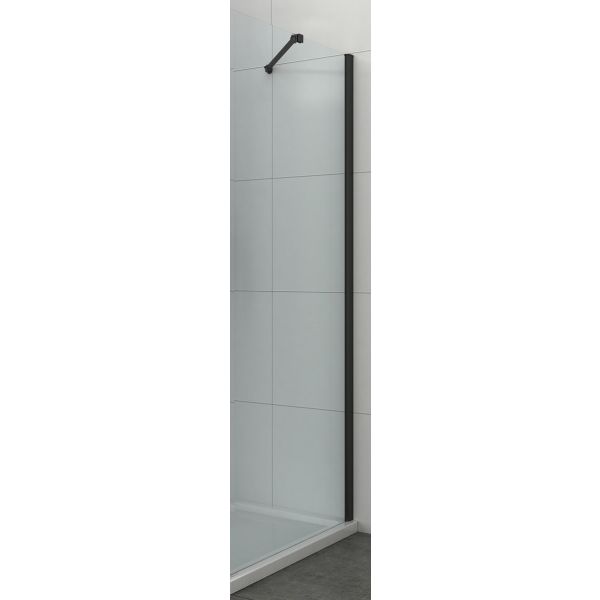 Perete lateral modular cabina dus ELITE BLACK - 80cm