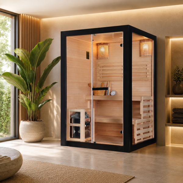 PANORAMA BLACK - Sauna finlandeza, 130 x 120 x 200cm - J61130