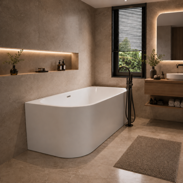 SOLVA - Cada freestanding - 180x80x56 cm - Montaj dreapta - G9052