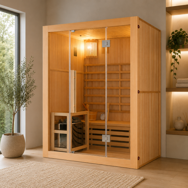 RIGA - Sauna finlandeza, 155 x 120 x 190cm - J60120