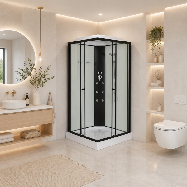 MONO BLACK - Cabina de dus completa - 100x100x215cm - BH1173