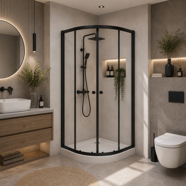 ECLIPSE - Set inchidere dus+cadita joasa - 90x90x192,5cm - ST-90B