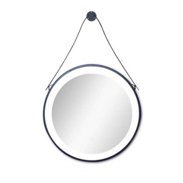 SOHO - Oglinda rotunda, cu iluminare LED, rama Negru-Mat - ZI312