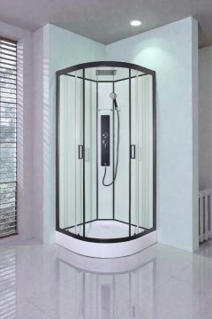 SKY 1 - Cabina de dus completa, semirotunda, 90x90x225 cm - CL73