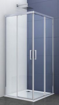 ELITE CROM - Cabina de dus patrata, cu sistem SOFT-CLOSE, 80x80x195cm