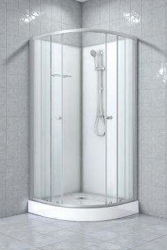 OCEAN 1 - Cabina de dus completa, simpla, fara plafon, 80x80x205cm - PS12