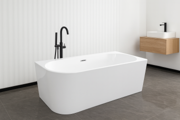 SOLVA - Cada Freestanding din Acryl, Montaj Dreapta, 180x80x56 cm