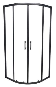 ELITE ECOBLACK - Cabina de dus semirotunda, 90x90x195cm