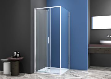 SANOSLIM - Parte fixa pentru cabina dus, crom, 78-80cm