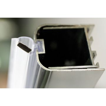 SANOFLEX CROM - Profil de inchidere la perete, Aluminiu finisat Lucios