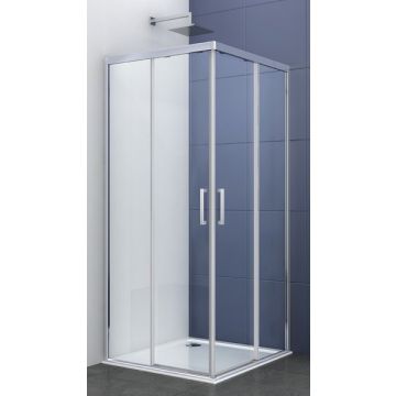ELITE CROM - Cabina de dus patrata, cu sistem SOFT-CLOSE, 90x90x195cm