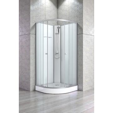 IDEEA 1 - Cabina de dus completa, simpla, fara plafon, 80x80x205cm - PS10
