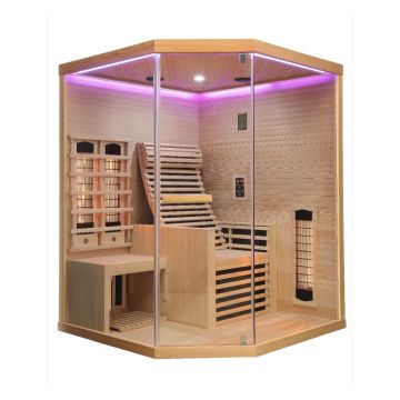 CARBON 3 - Sauna uscata cu rezistente Infrarosu + Carbon - Magneziu, 150 x 150 x 195cm 