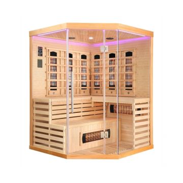 DELUXE -  Sauna uscata cu rezistente Infrarosu + Carbon-Magneziu, 150 x 150  x 200cm
