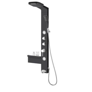 IBIZA - Panel de dus cu hidromasaj, Negru-Mat - DG9042