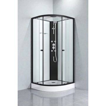 RELOAD - Cabina de dus completa, semirotunda, fara plafon, 90x90x232cm - PS16B
