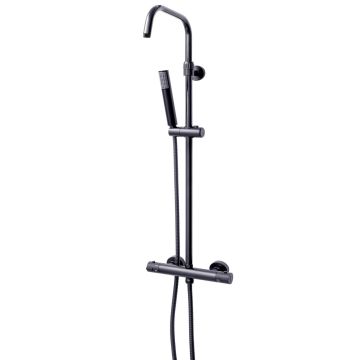 SOHO - Set de dus cu baterie - cu termostat, finisaj Negru-Mat - AB100