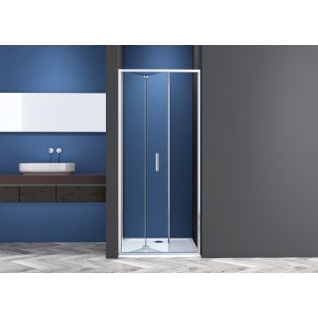 SANOSLIM - Usa pliabila, crom, 98-102 x 200cm