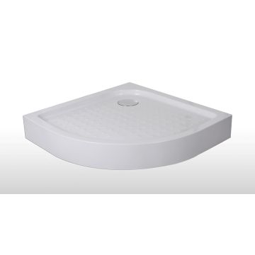 Cadita de dus din ABS, semirotunda, 80x80x12,5cm