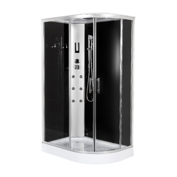 INTENSE BLACK - Cabina de dus completa, 120x80x210cm, colt stanga - TM120