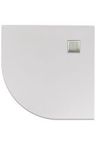 Cadita de dus din SMC, semirotunda, decupabila, 90x90cm - Alba