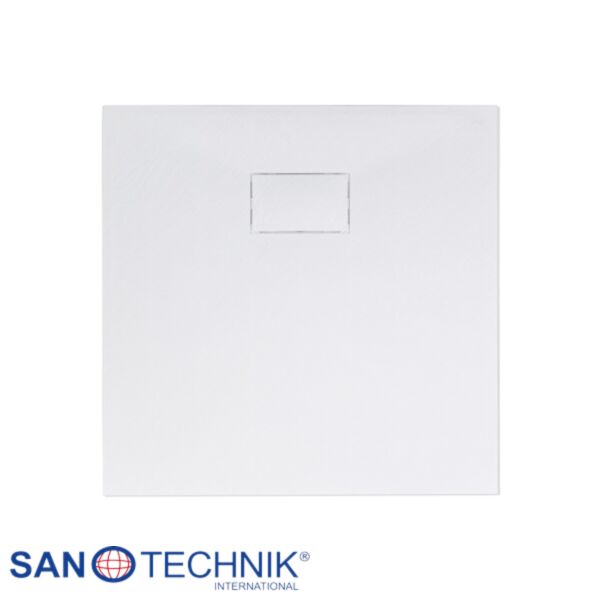 Cadita de dus din SMC, patrata, decupabila, 80x80cm - Alba