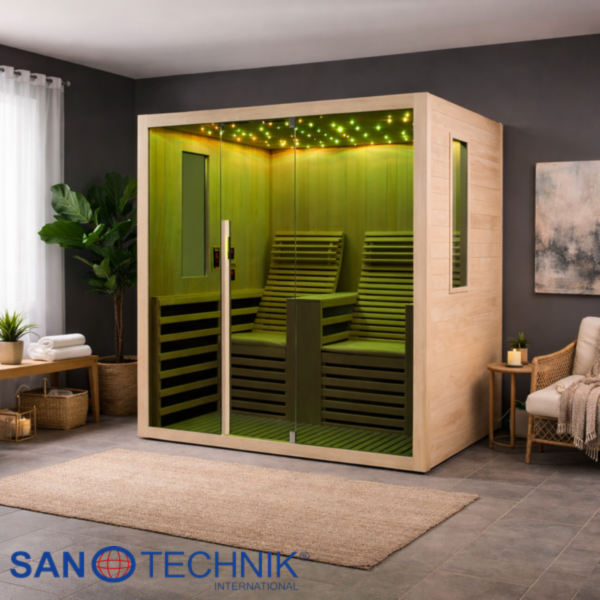 CARBON 2 - Sauna uscata cu rezistente Carbon-Magneziu, 150 x 180 x 195cm - F10180
