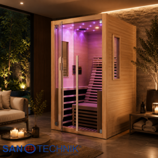 CARBON 1 - Sauna uscata cu rezistente Carbon-Magneziu, 100 x 130 x 195cm - J10100