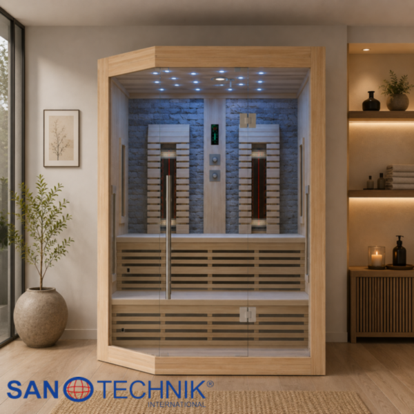 KIRUNA - Sauna uscata cu Infrarosu, 161 x 141,1 x 64,8 x 114,1 x 160 x 210cm - K50160