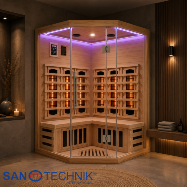 SUPREME - Sauna uscata cu rezistente Infrarosu + Carbon - Magneziu, 120 x 120 x 190cm - SB80120