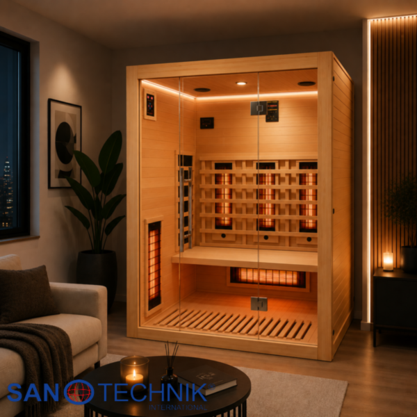 OPEN - Sauna uscata, cu 2 tipuri de Incalzitoare - 150 × 120 × 200cm - J20150