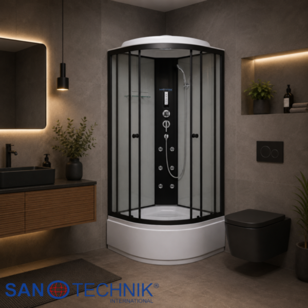FUTURE BLACK - Cabina de dus completa - 90x90x215 cm - BW950