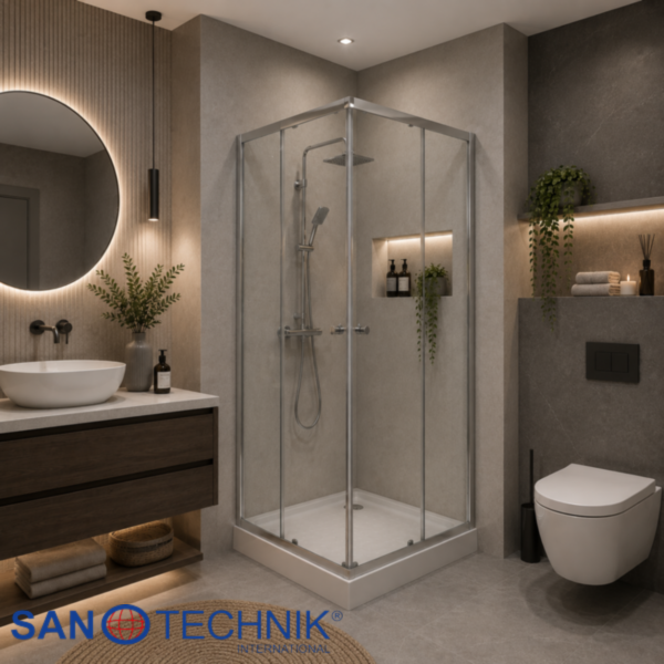 LUMIRA - Set inchidere dus+cadita joasa - 88x88x193cm - TM59
