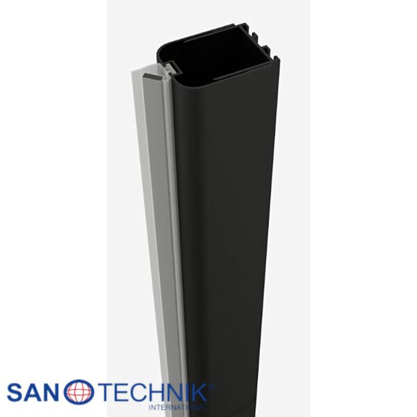 SANOFLEX BLACK - Profil de inchidere la perete, Negru-Mat