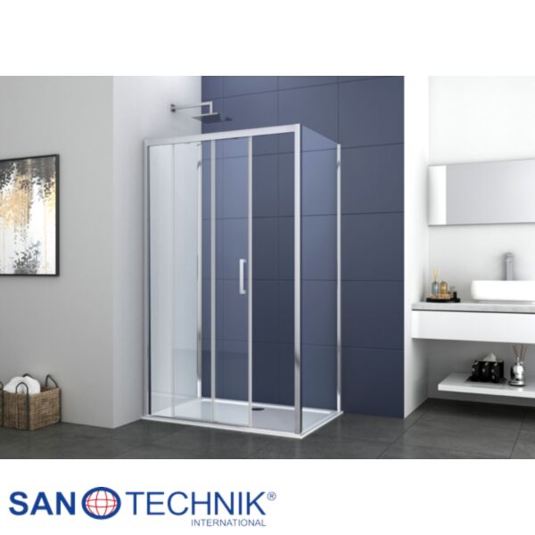 Set cabina simpla, 120x90x195 cm, crom