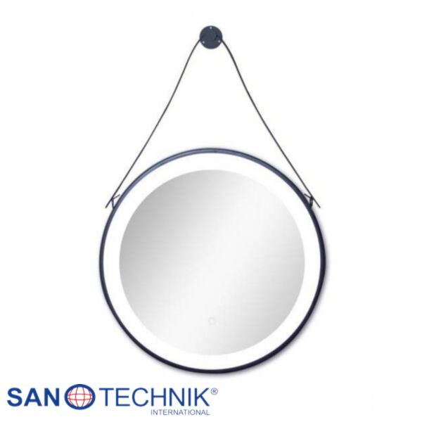 SOHO - Oglinda rotunda, cu iluminare LED, rama Negru-Mat - ZI312