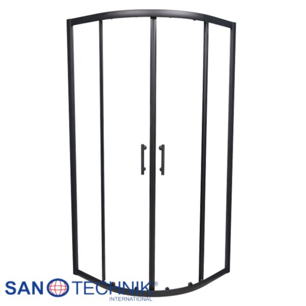 ELITE ECOBLACK - Cabina de dus semirotunda, 90x90x195cm