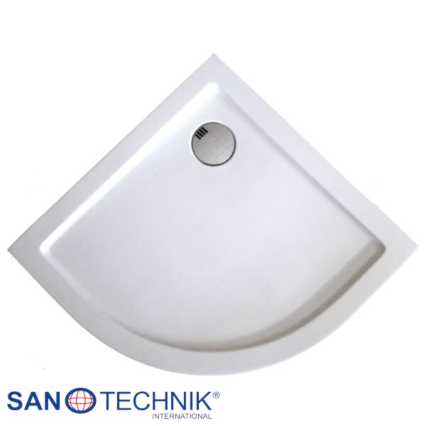 SANOACRYL - Cadita de dus semirotunda cu montaj SLIM - GR100